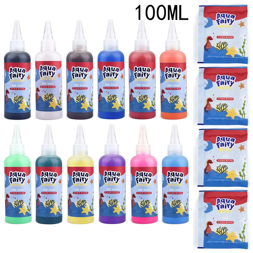 Kids DIY Water Elf Craft Kit – Montessori Painting & Origami Sticker Set with Magic Water Solution (100 ml / 3.38 fl oz)