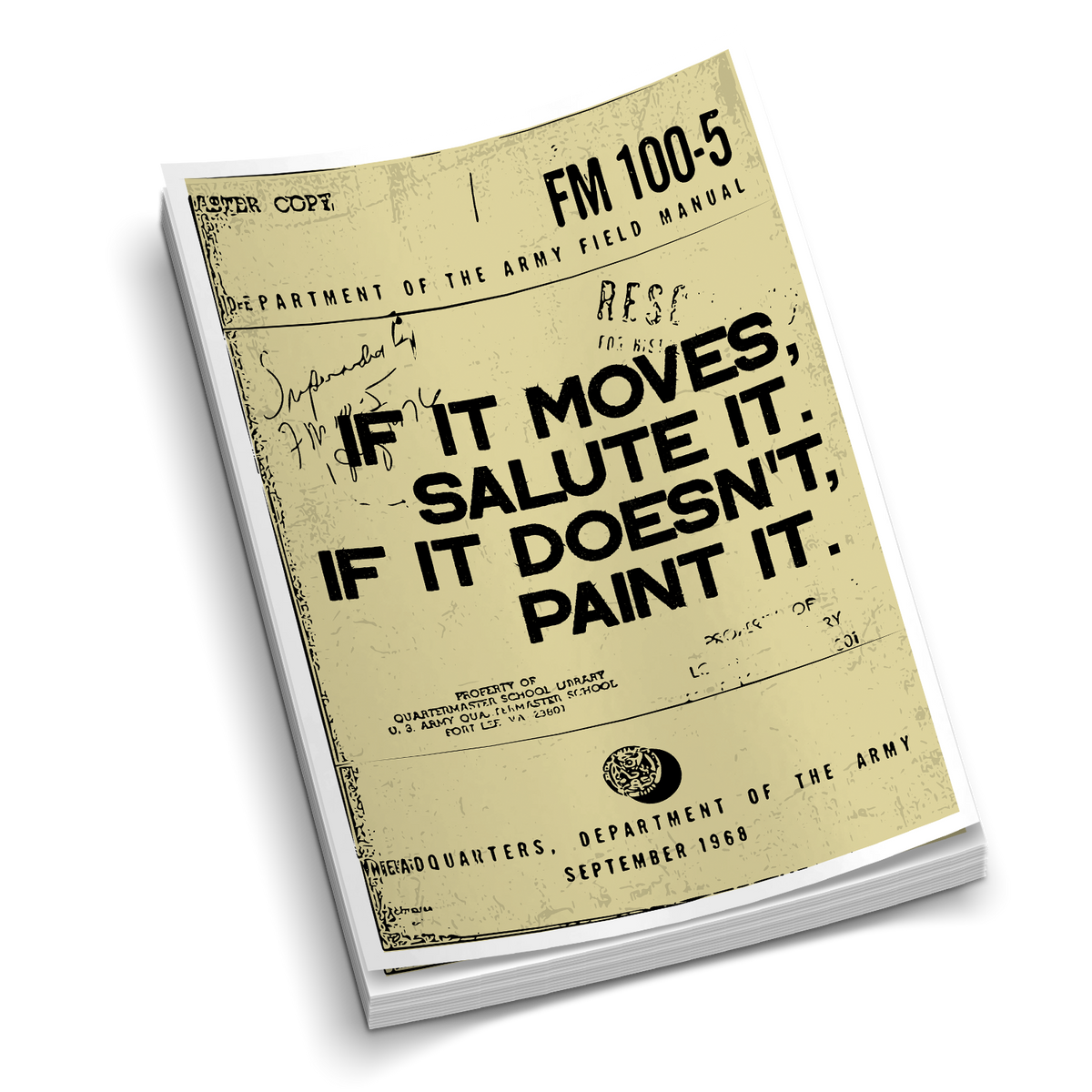 If it Doesn't Move, Paint It | Funny Military Stickers
