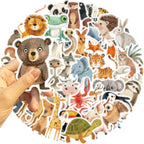 50pcs Cute Childrens Book Paintings Animals Stickers Aesthetic Decal Luggage Skateboard Cute Graffiti Girl Boy Sticker Toys