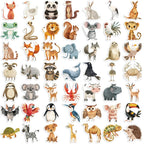 50pcs Cute Childrens Book Paintings Animals Stickers Aesthetic Decal Luggage Skateboard Cute Graffiti Girl Boy Sticker Toys