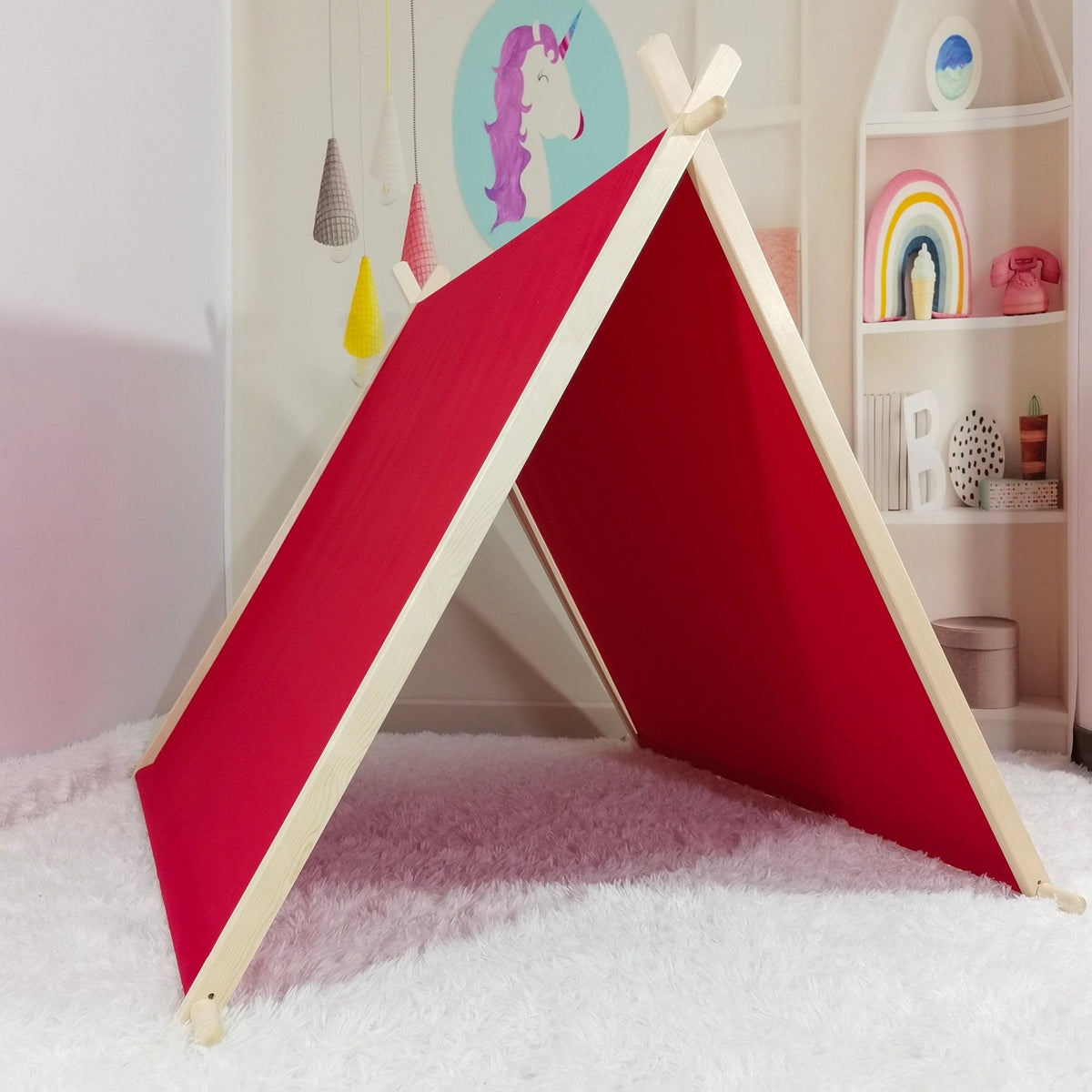 Kids A-Frame Sleepover Tents with Lights