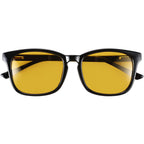 GlareAid Yellow-Green Wayfarer Night Driving Glasses – Black
