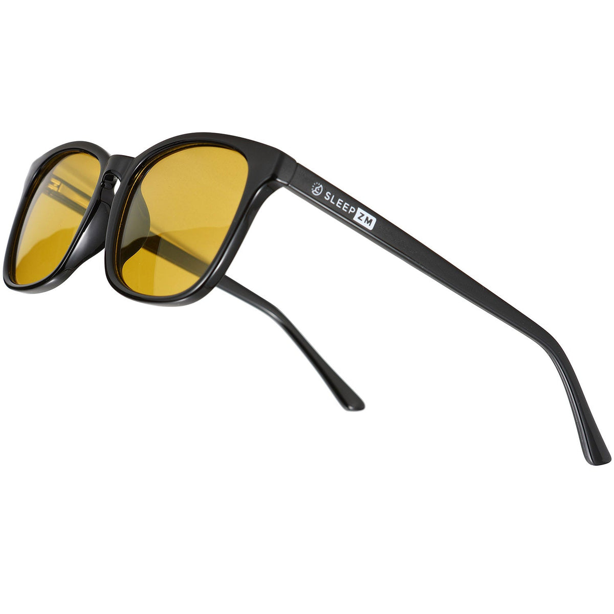 GlareAid Yellow-Green Wayfarer Night Driving Glasses – Black