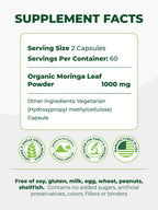 USDA Organic Moringa Capsules (120 Ct.)